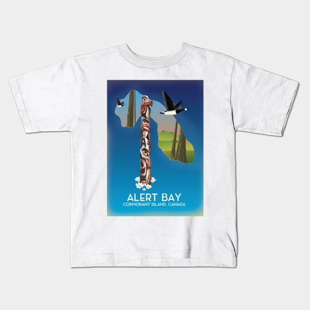 Alert Bay Cormorant Island, Canada Kids T-Shirt by nickemporium1